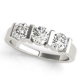 Round 3 Stone Engagement Ring