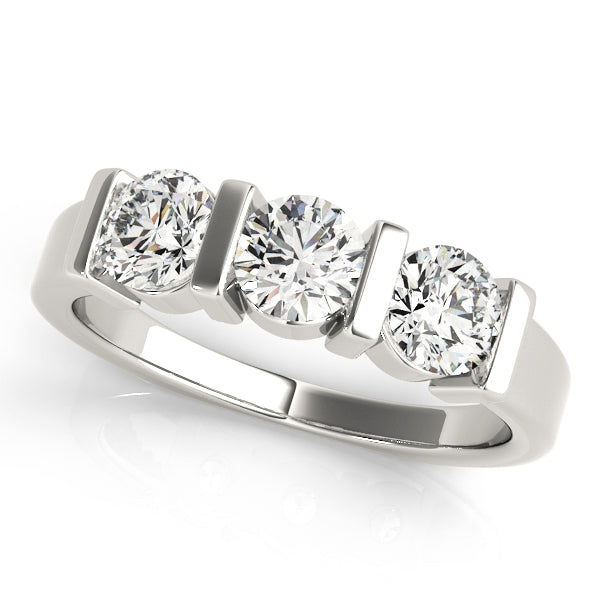 Round 3 Stone Engagement Ring