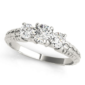 Round 3 Stone Engagement Ring