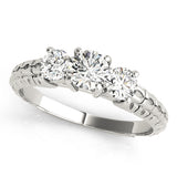Round 3 Stone Engagement Ring