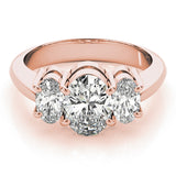 3 Stone Oval Engagement Ring (82340)