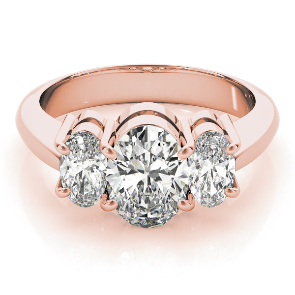 3 Stone Oval Engagement Ring (82340)