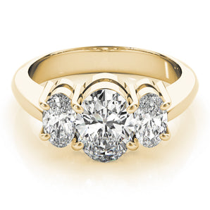 3 Stone Oval Engagement Ring (82340)
