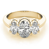 3 Stone Oval Engagement Ring (82340)