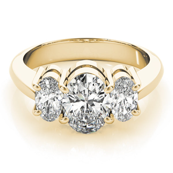 3 Stone Oval Engagement Ring (82340)