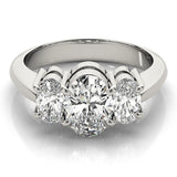 3 Stone Oval Engagement Ring (82340)
