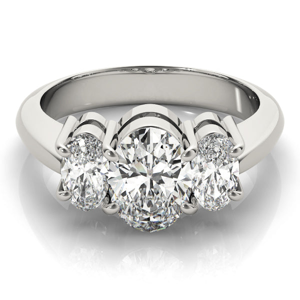 3 Stone Oval Engagement Ring (82340)