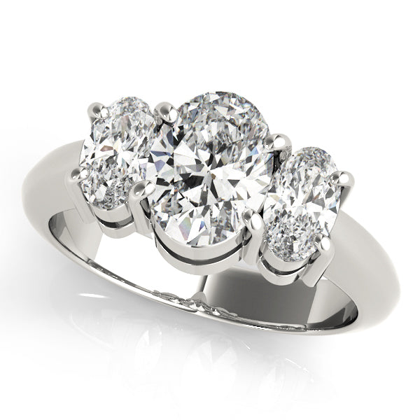 3 Stone Oval Engagement Ring (82340)