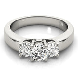 Round 3 Stone Engagement Ring