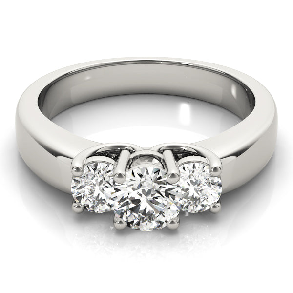 Round 3 Stone Engagement Ring
