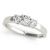 Round 3 Stone Engagement Ring