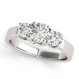 Round 3 Stone Engagement Ring