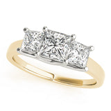 3 Stone Princess Engagement Ring (82392-2)