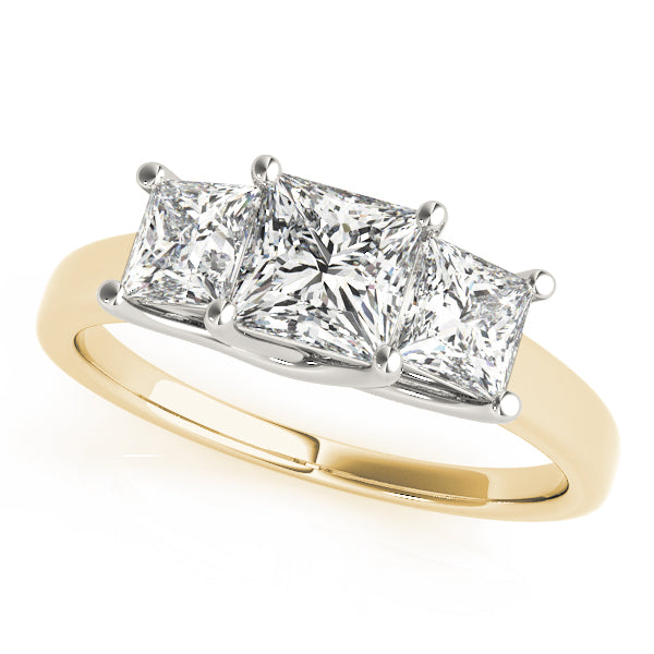 3 Stone Princess Engagement Ring (82392-2)