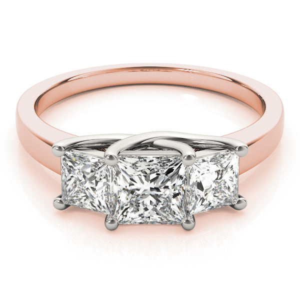 3 Stone Princess Engagement Ring (82392-1/2)