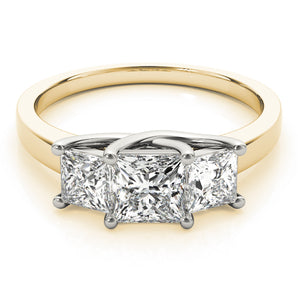 3 Stone Princess Engagement Ring (82392-1/2)