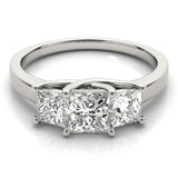 3 Stone Princess Engagement Ring (82392-1)