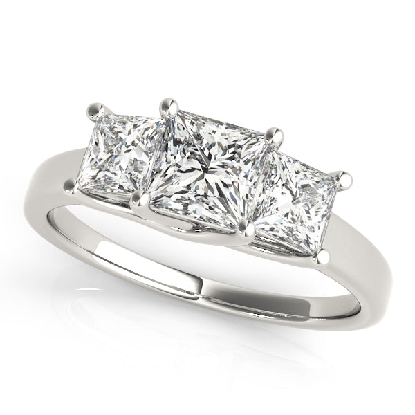 3 Stone Princess Engagement Ring (82392-2)