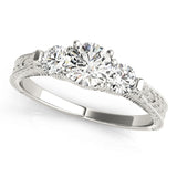 Round 3 Stone Engagement Ring