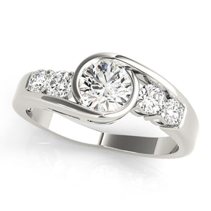 Round Bypass Engagement Ring