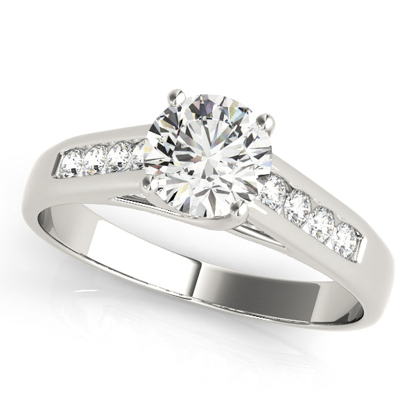 Round Trellis Engagement Ring