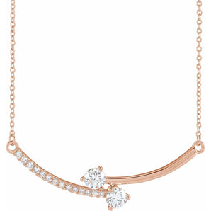 5/8 ct tw Solitaire Lab Grown Diamond Necklace in 14K White Gold ...
