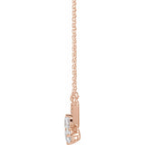 5/8 ct tw Solitaire Lab Grown Diamond Necklace in 14K White Gold ... - view 2