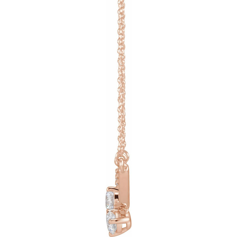 5/8 ct tw Solitaire Lab Grown Diamond Necklace in 14K White Gold ... - view 2