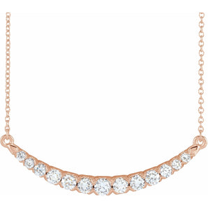 3/4 ct tw Solitaire Lab Grown Diamond Necklace in 14K White Gold ...
