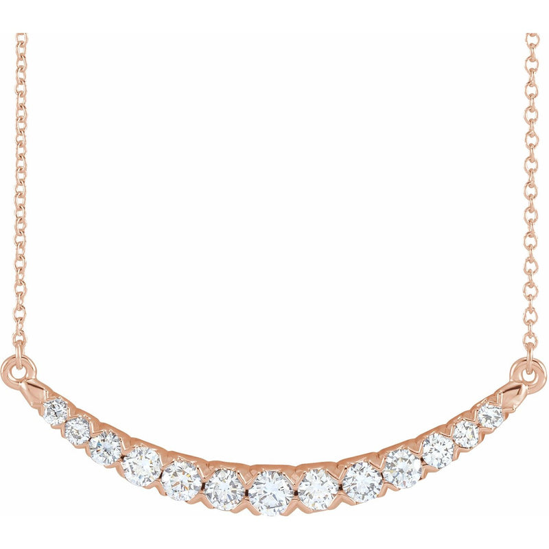 3/4 ct tw Solitaire Lab Grown Diamond Necklace in 14K White Gold ...