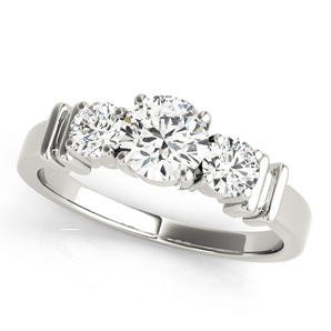 Round 3 Stone Engagement Ring
