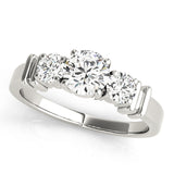 Round 3 Stone Engagement Ring