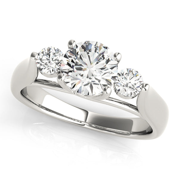 Round 3 Stone Engagement Ring