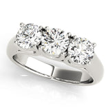 Round 3 Stone Engagement Ring