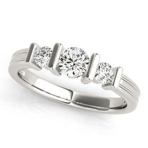 Round 3 Stone Engagement Ring