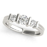 Round 3 Stone Engagement Ring