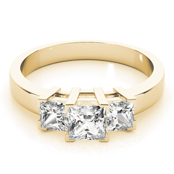 3 Stone Princess Engagement Ring (82570-1)