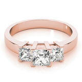 3 Stone Princess Engagement Ring (82570-1/2)