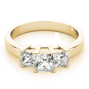 3 Stone Princess Engagement Ring (82570-3/4)