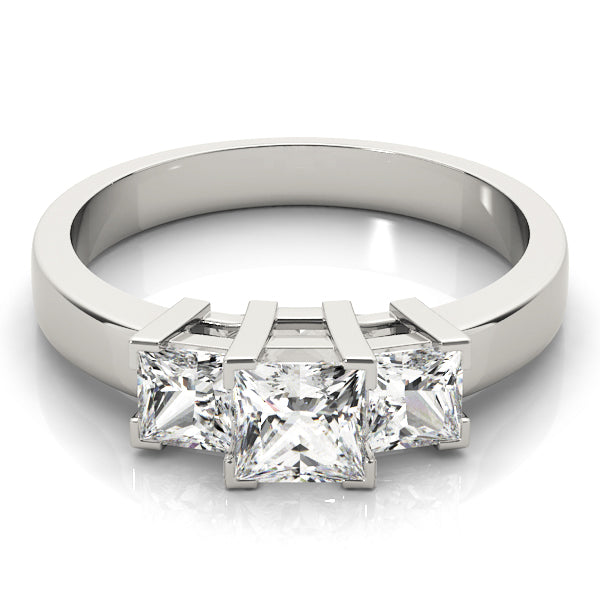 3 Stone Princess Engagement Ring (82570-3/4)