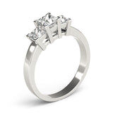 3 Stone Princess Engagement Ring (82570-3/4)