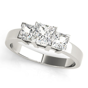 3 Stone Princess Engagement Ring (82570-3/4)