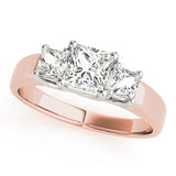 3 Stone Princess Engagement Ring (82571-B)