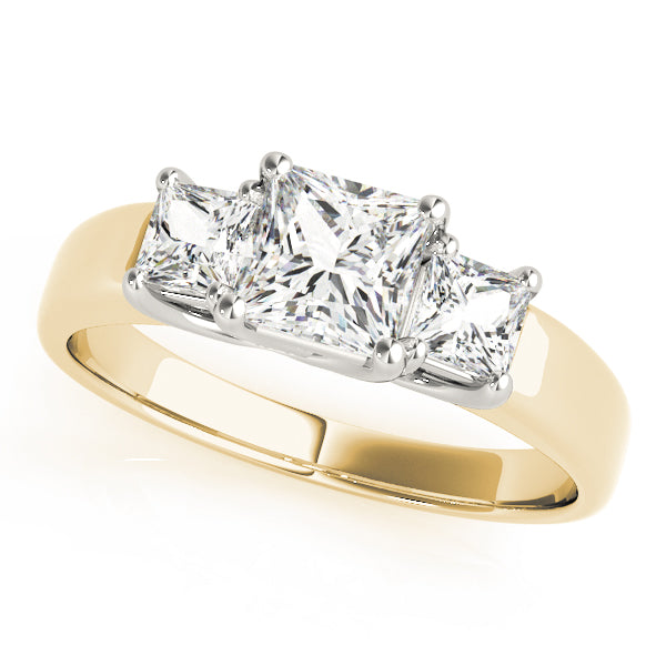 3 Stone Princess Engagement Ring (82571-C)