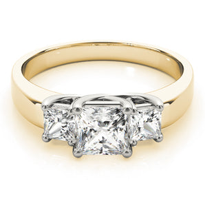 3 Stone Princess Engagement Ring (82571-A)