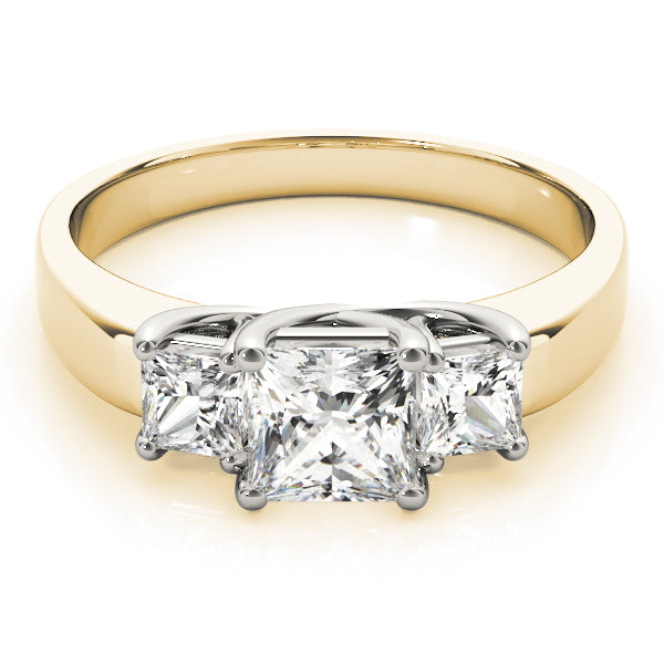 3 Stone Princess Engagement Ring (82571-B)