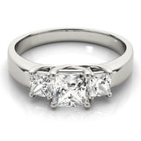 3 Stone Princess Engagement Ring (82571-A)