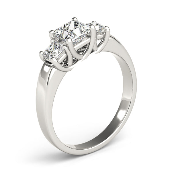 3 Stone Princess Engagement Ring (82571-D)