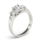 3 Stone Princess Engagement Ring (82571-E)
