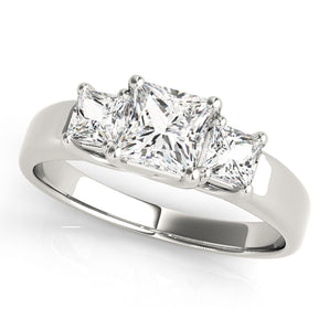3 Stone Princess Engagement Ring (82571-E)